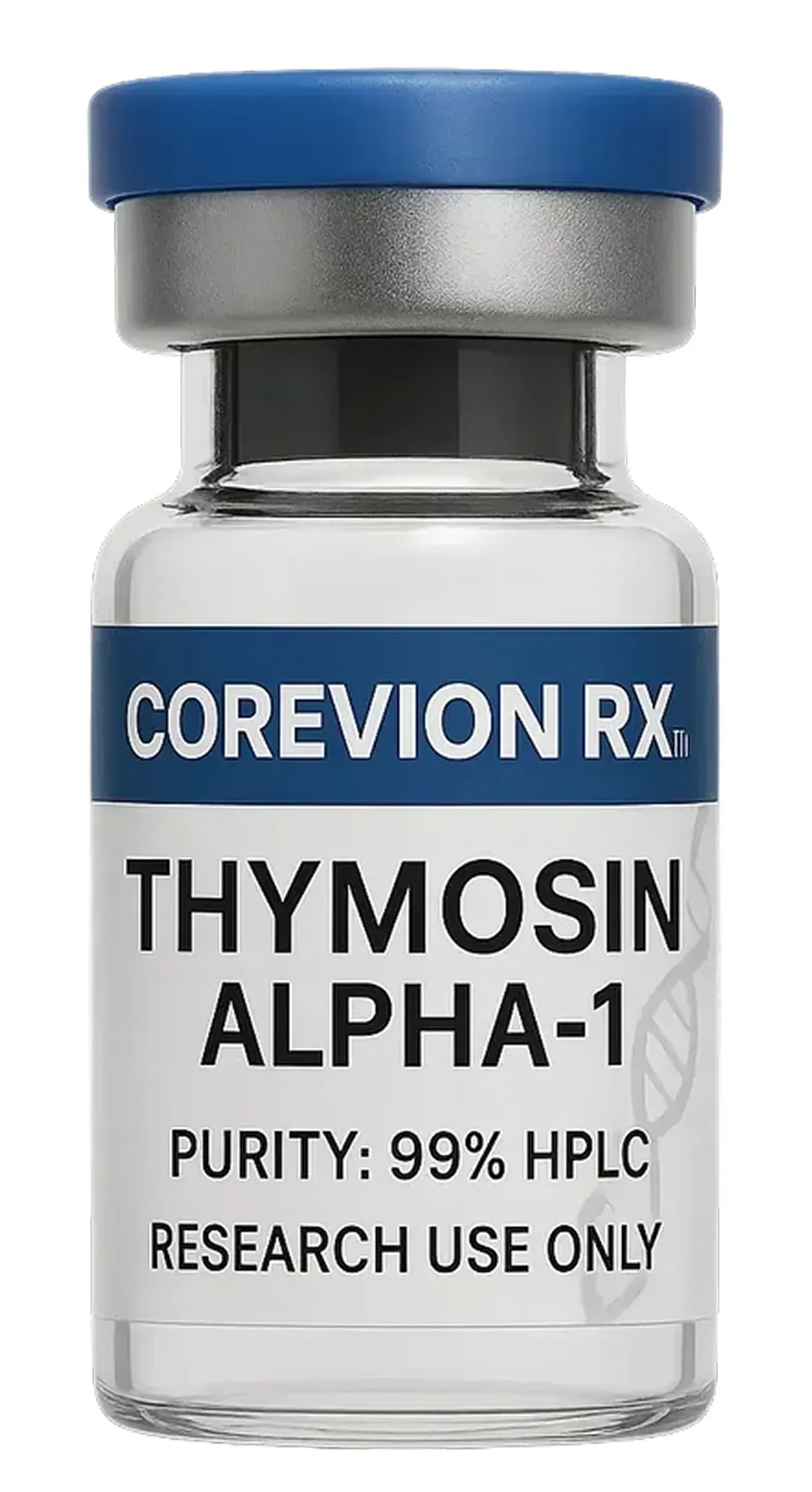 COREVION RX Thymosin Alpha-1 research vial with 99% HPLC purity, Thymosin Alpha-1 Peptide
